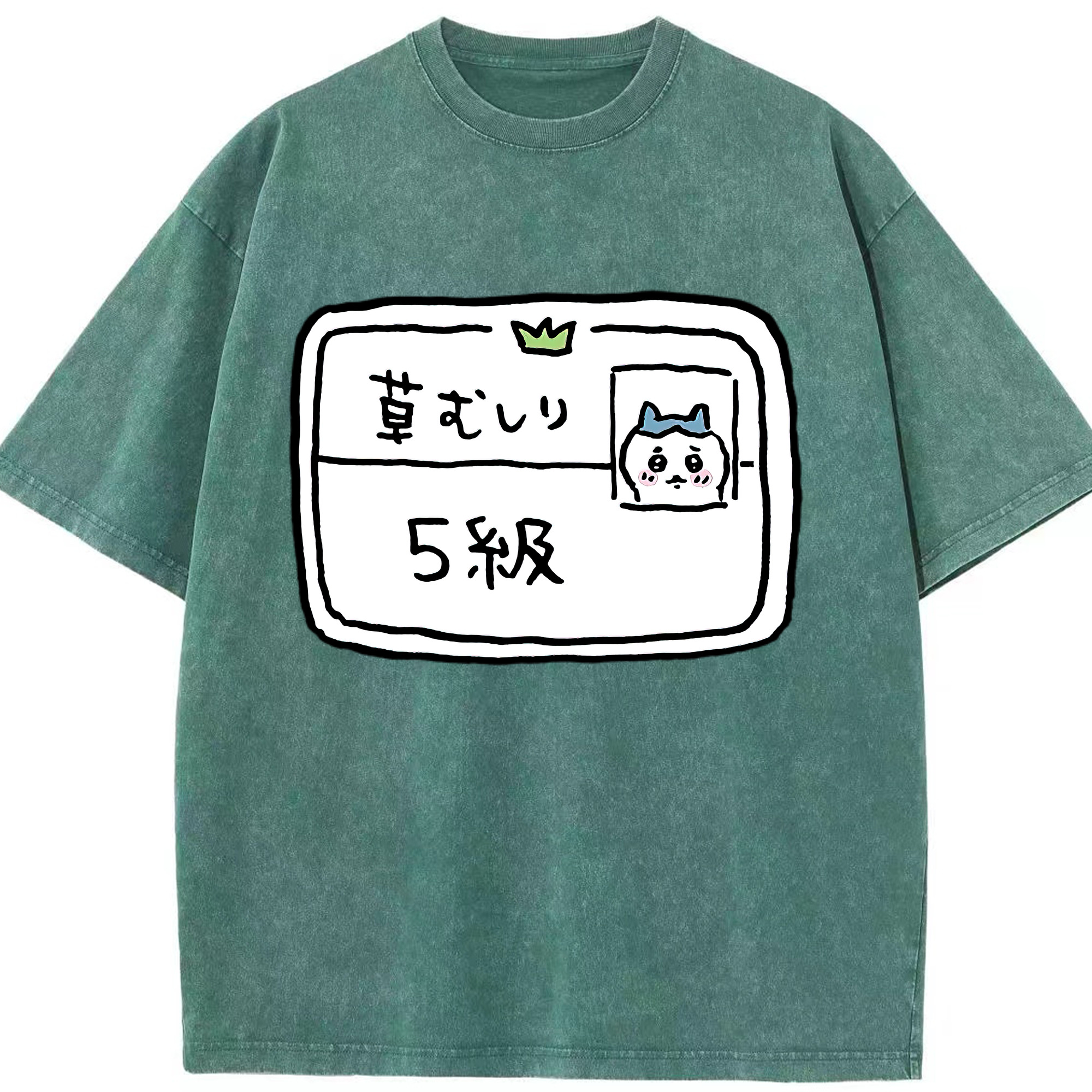 （画像用） ちいかわ ハチワレ Chii-kawa hachiware 綿100% ヴィンテージ風 半袖Tシャツ（フロントプリント）